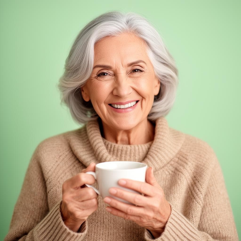 Elderly woman smiling